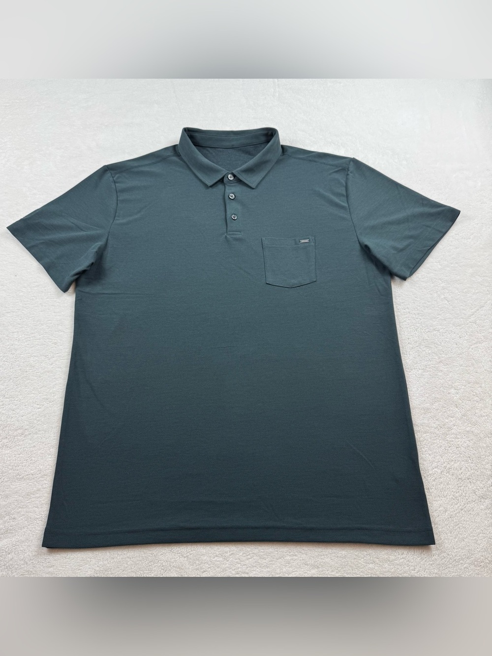 Vuori Ace polo shirt men’s size XL dark green pocket pique golf performance V164